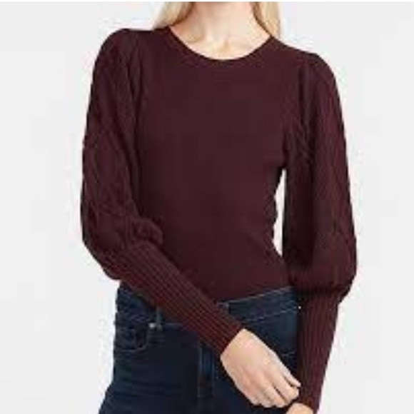 Express knit sweater with balloon/bubble sleeves - Picture 2 of 9